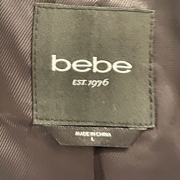 Bebe black trench coat size Large - Picture 5 of 5